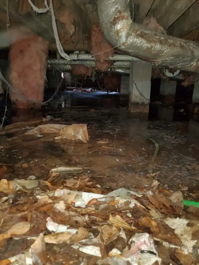 Crawl space flood assessment for Commercial Water Damage Restoration in Bay Point