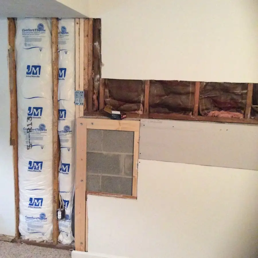 Wall insulation replacement during Basement Flood Cleanup in Bay Point